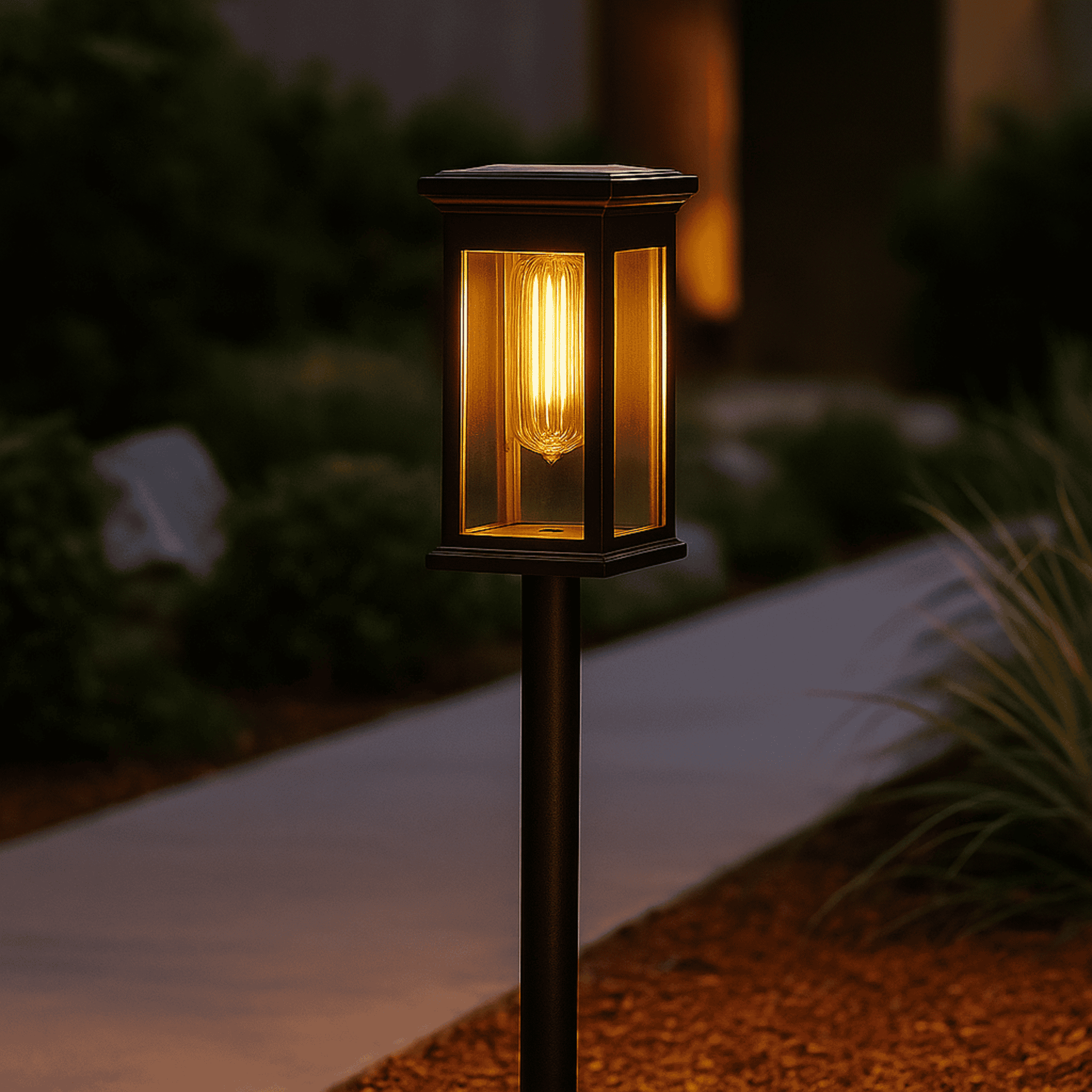 3 - Piece Solar Path Lights in Lantern Design - Solar Path Lights - Oaksoho