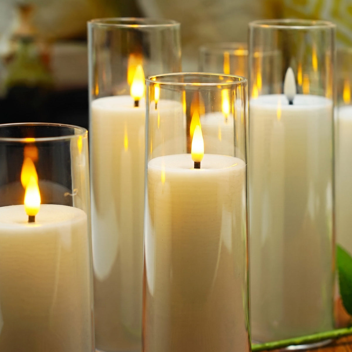 9 Piece Set Flameless LED Pillar Candles - Flameless Candles - Oaksoho