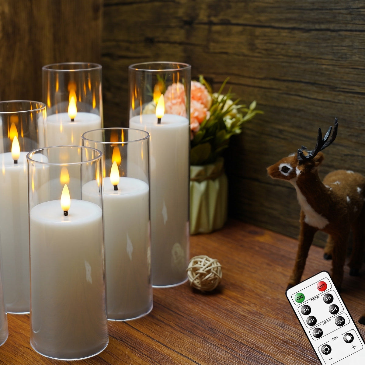 9 Piece Set Flameless LED Pillar Candles - Flameless Candles - Oaksoho