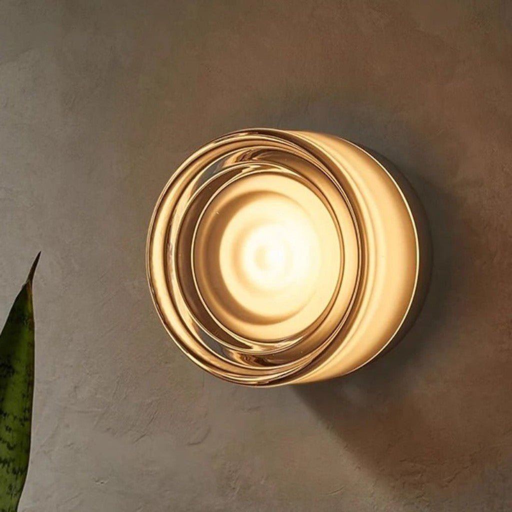 Acrylic LED Wall Light with Swirled Jelly Glow Design - Wall Light Fixtures - Grey - Oak Soho