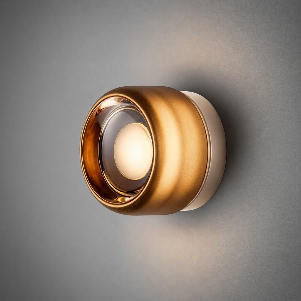 Acrylic LED Wall Light with Swirled Jelly Glow Design - Wall Light Fixtures - Grey - Oak Soho