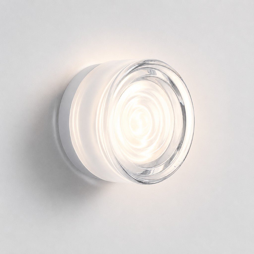 Acrylic LED Wall Light with Swirled Jelly Glow Design - Wall Light Fixtures - Clear - Oak Soho