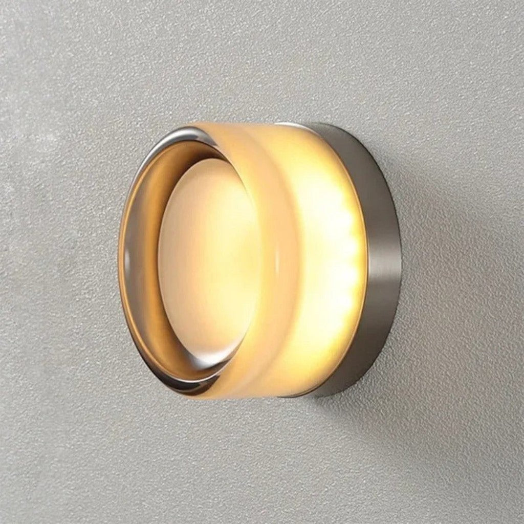 Acrylic LED Wall Light with Swirled Jelly Glow Design - Wall Light Fixtures - Grey - Oak Soho