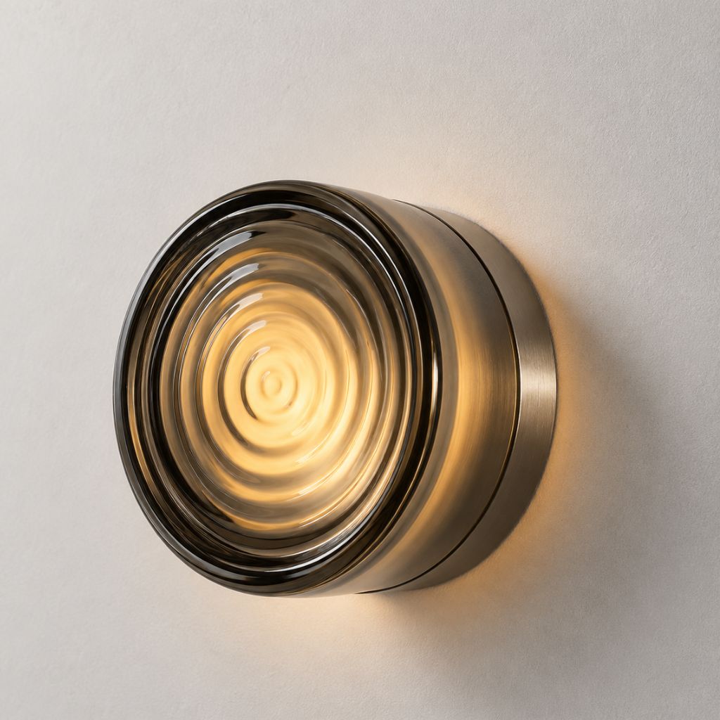 Acrylic LED Wall Light with Swirled Jelly Glow Design - Wall Light Fixtures - Grey - Oak Soho
