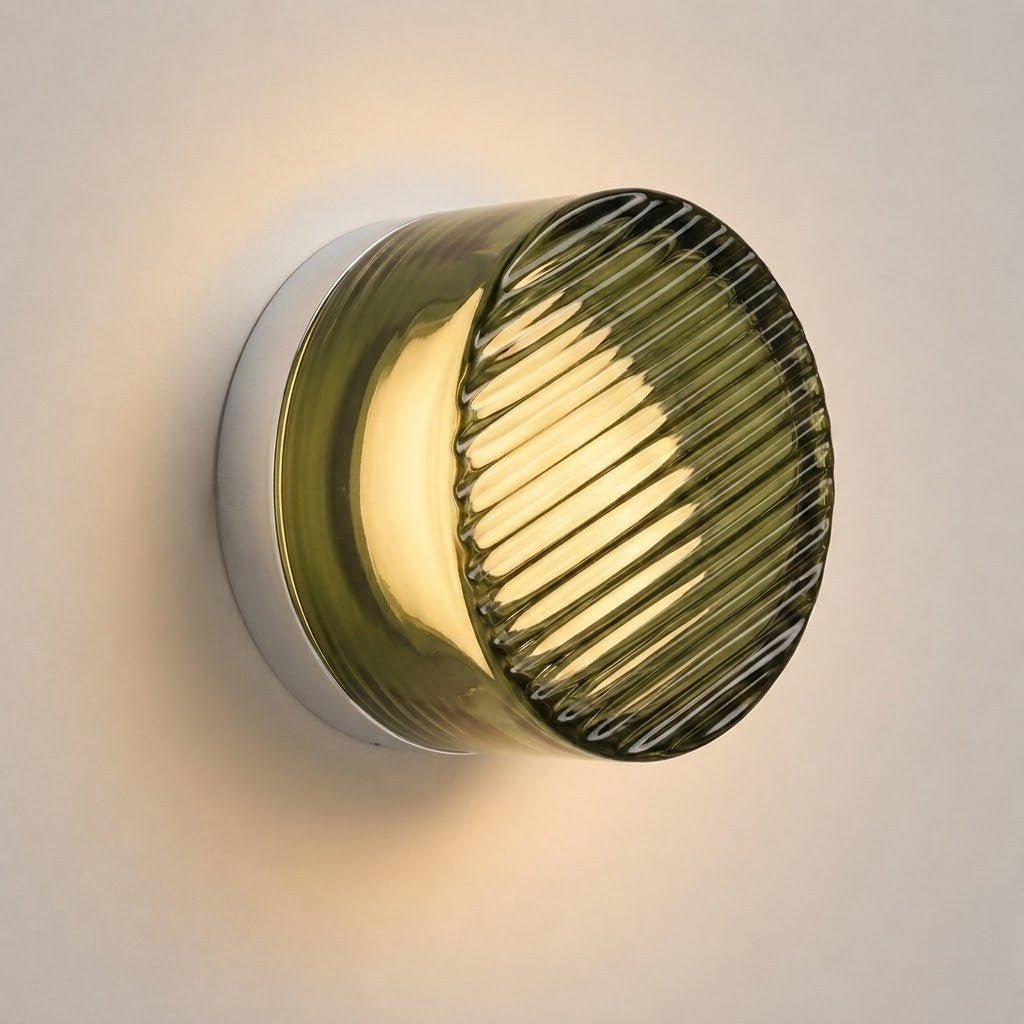 Acrylic LED Wall Light with Swirled Jelly Glow Design - Wall Light Fixtures - Green - Oak Soho