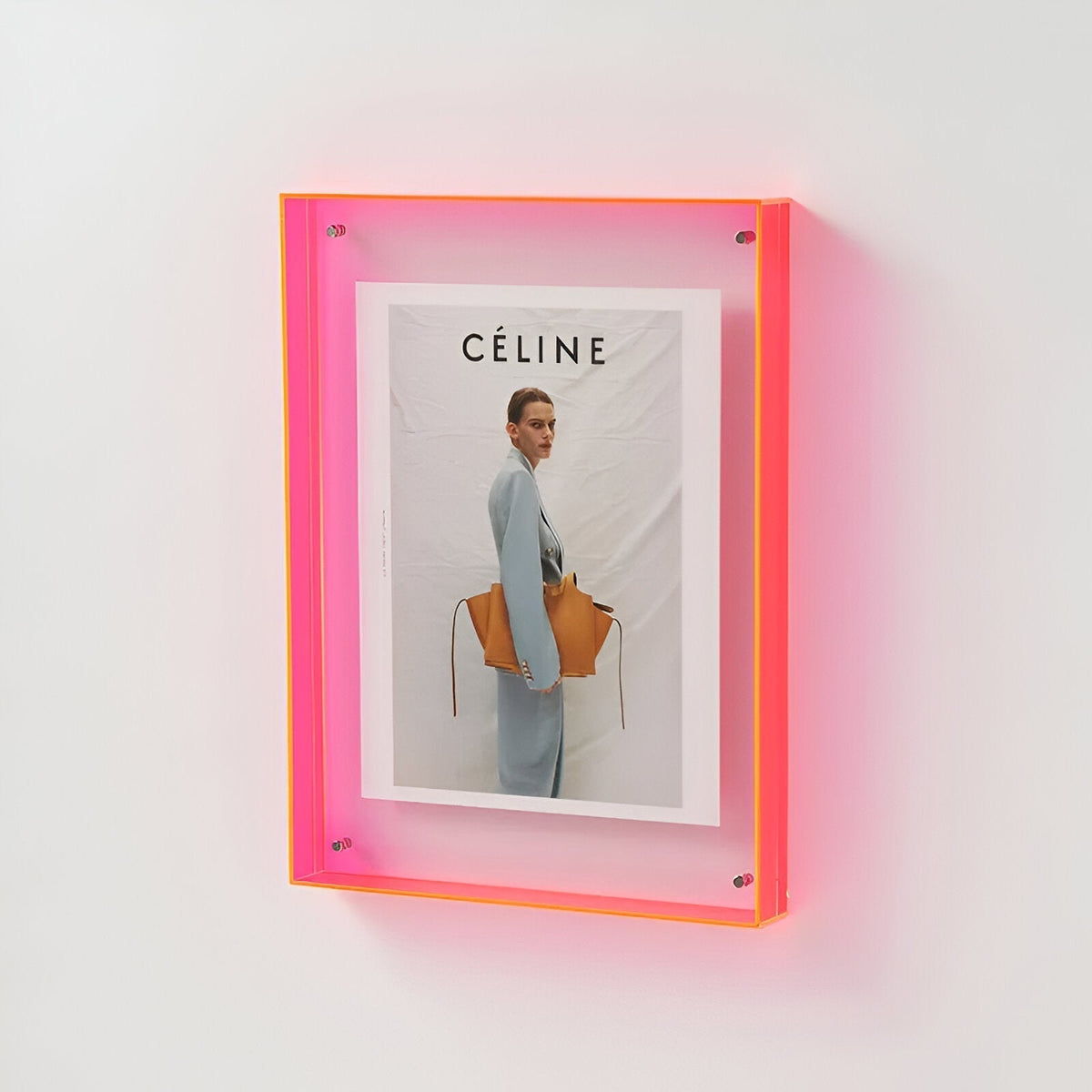 Acrylic Photo Frame with Minimalist Tinted Edge Design - Picture Frames - Red - Oak Soho