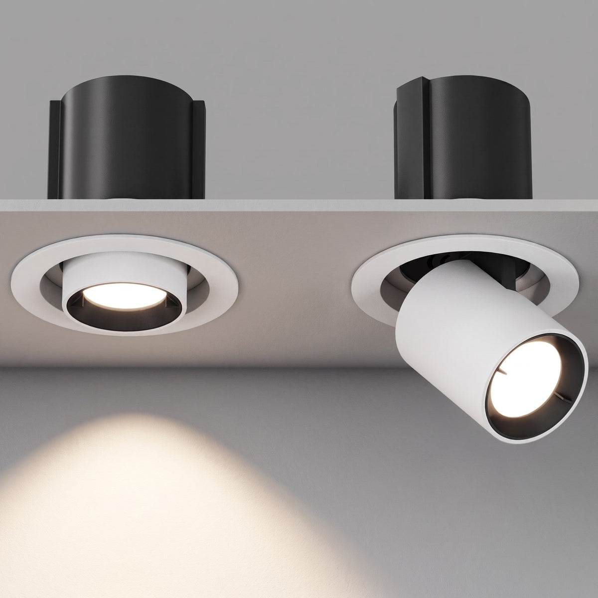 Adjustable Recessed LED Ceiling Spotlight for Modern Interiors - Recessed Light Fixtures - White & Black - Oaksoho
