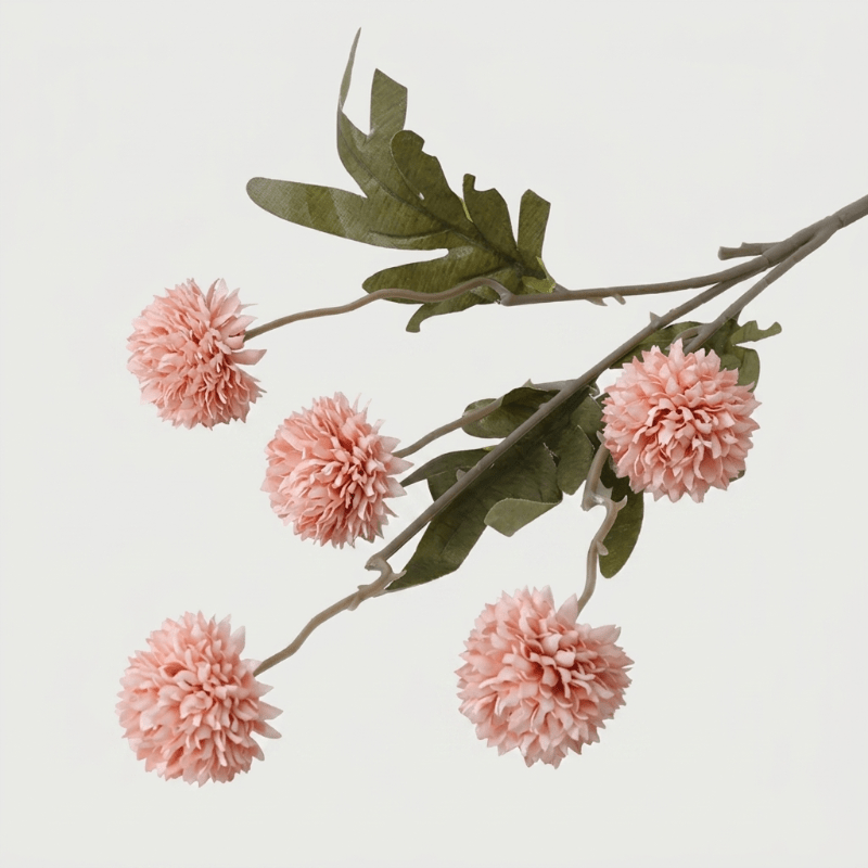 Artificial Allium Flower Stem Home Decoration - Artificial Flowers - Pink - Oaksoho