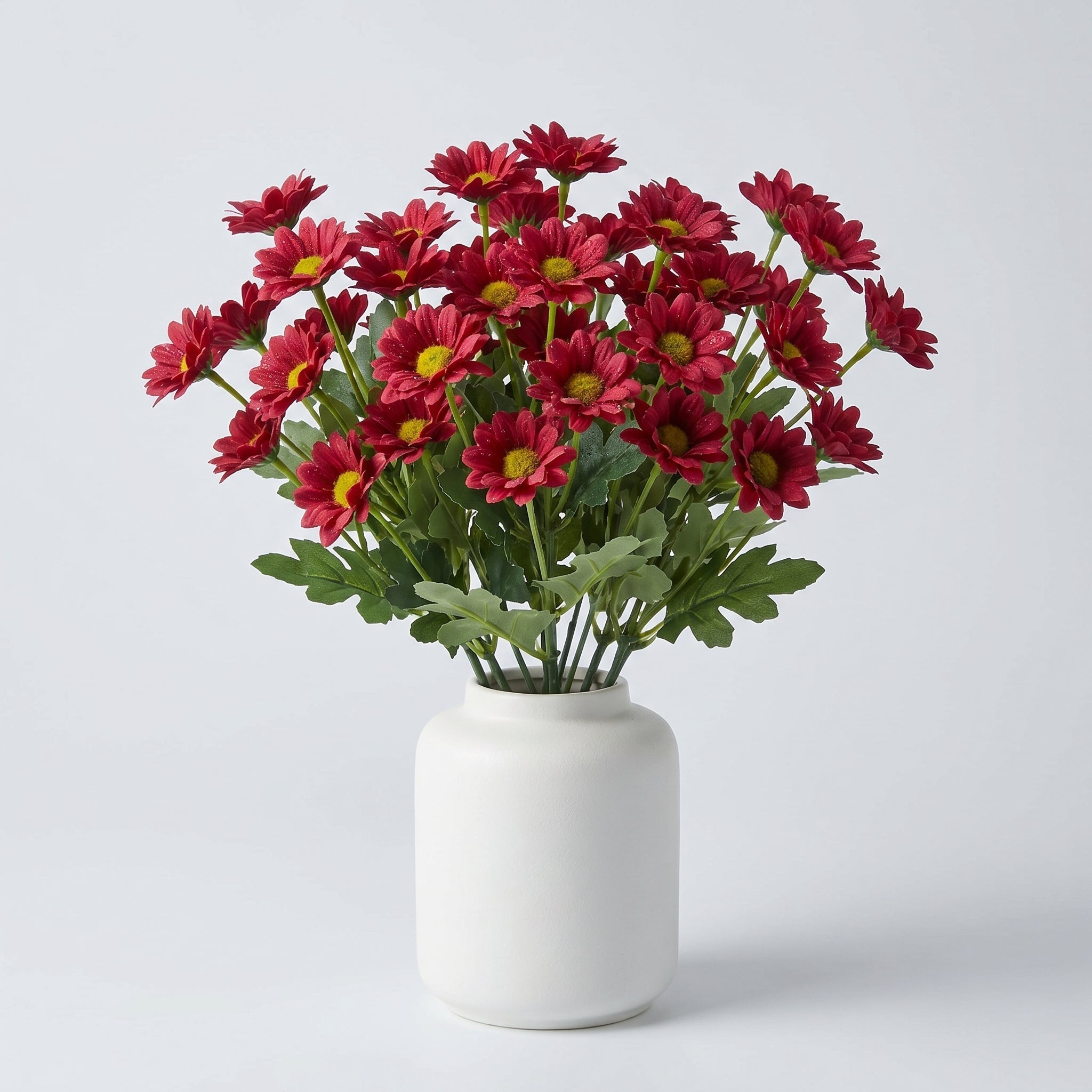 Artificial Daisy Flower Bouquet Decoration - Artificial Flowers - Red - Oaksoho