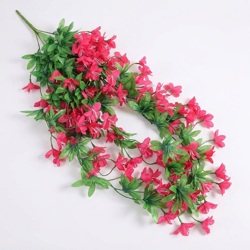 Artificial Flowering Climbing Plant with Colourful Flowers - Artificial Flowers - Red - Oaksoho