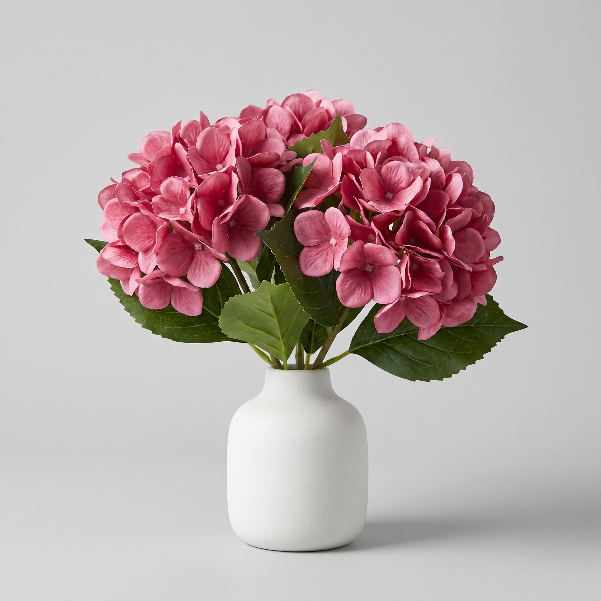 Artificial Hydrangea Bouquet Home Decoration - Artificial Flowers - Dark Pink - Oaksoho