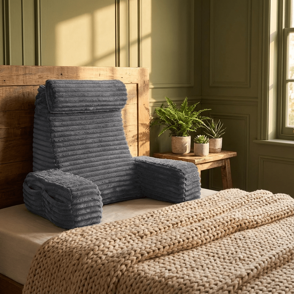Back Cushion with Armrests - Back cushion - Grey - Oaksoho