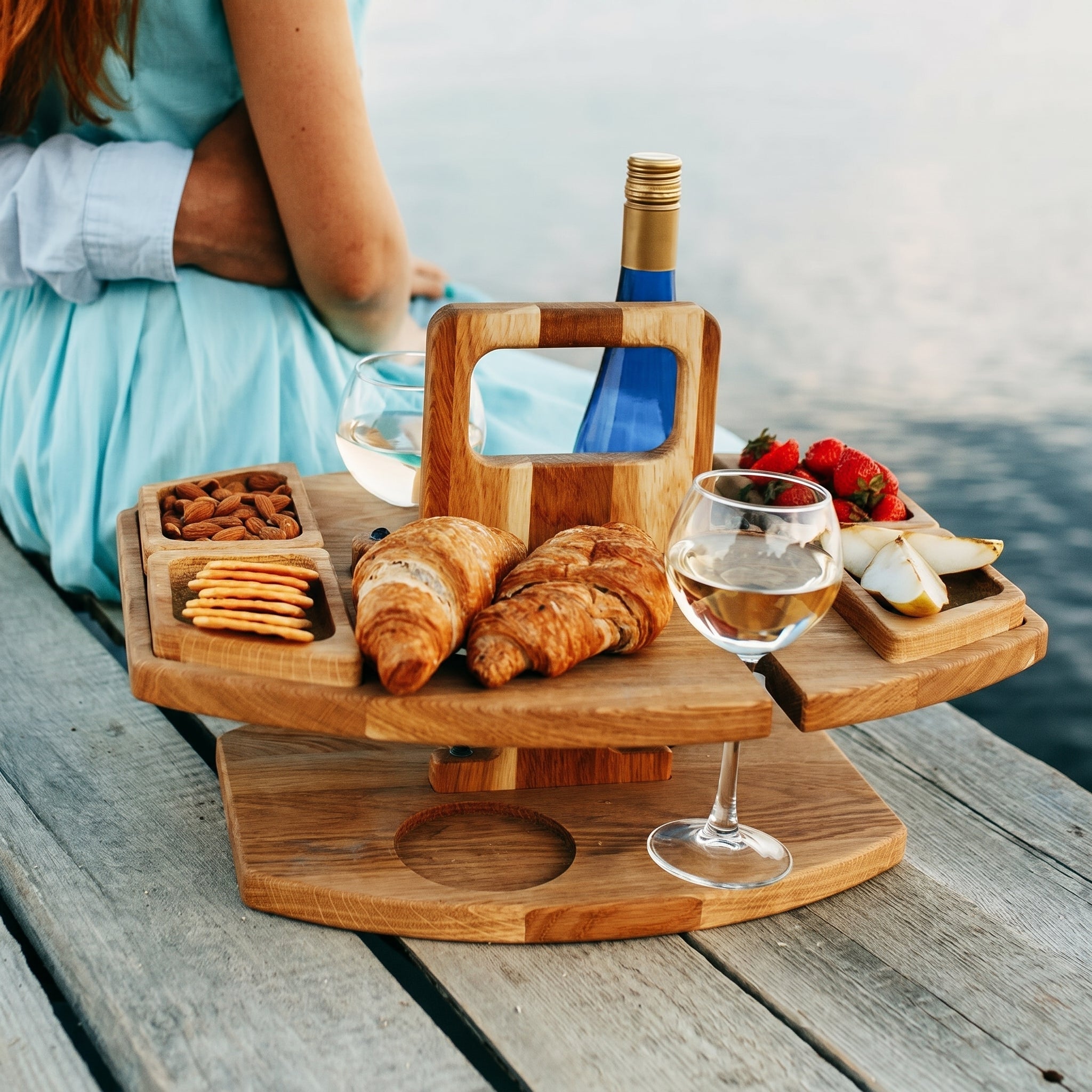Caddy – Wine & Aperitif Table for Outdoor Use - Picknicktisch - Oaksoho