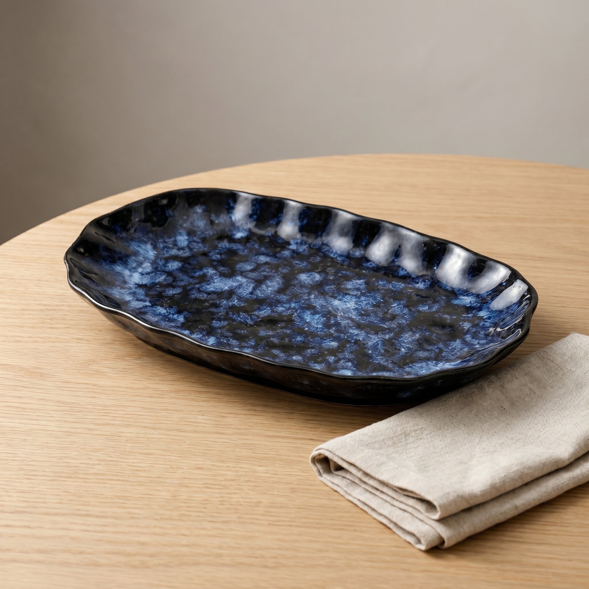 Ceramic Tableware with Reactive Glaze - Tableware - Fish Plate (30.48 cm) - Oaksoho