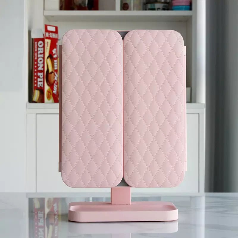 Clara – LED Make-up Mirror with Triple Lighting - Facial Mirror - Pink - Oaksoho