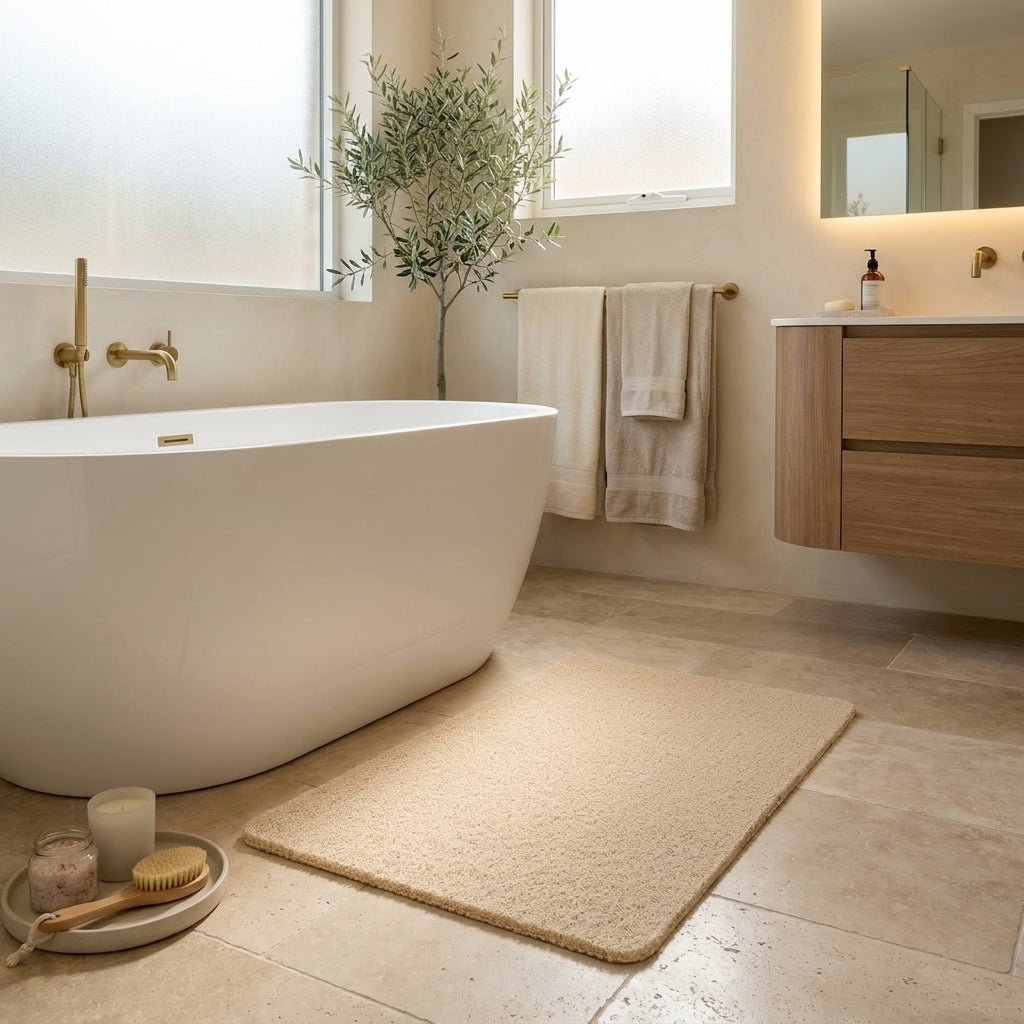 Comfortable Non - Slip Shower Mat for Bathroom and Shower - Bath Mat - Yellow - Oaksoho
