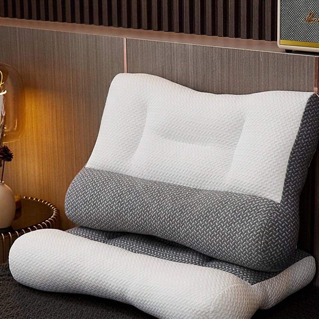 Contoured Neck Support Pillow for Side and Back Sleepers - Neck & Cervical Pillow - Oak Soho