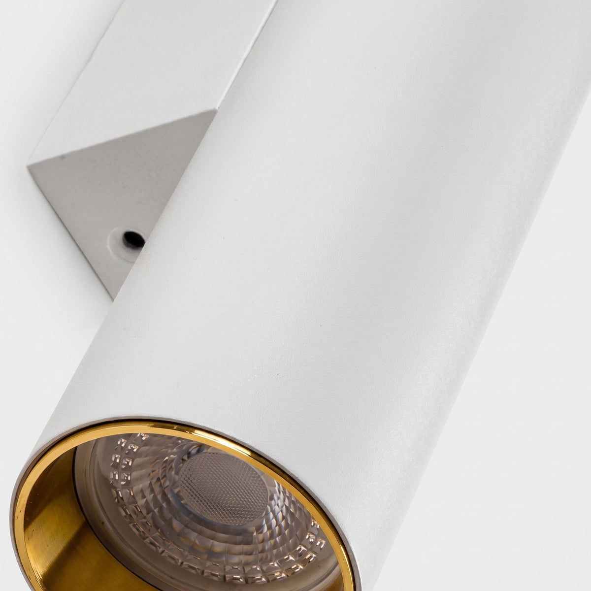 Cylindrical Wall Light with Up Down Light - Wall Light Fixtures - White - Oaksoho