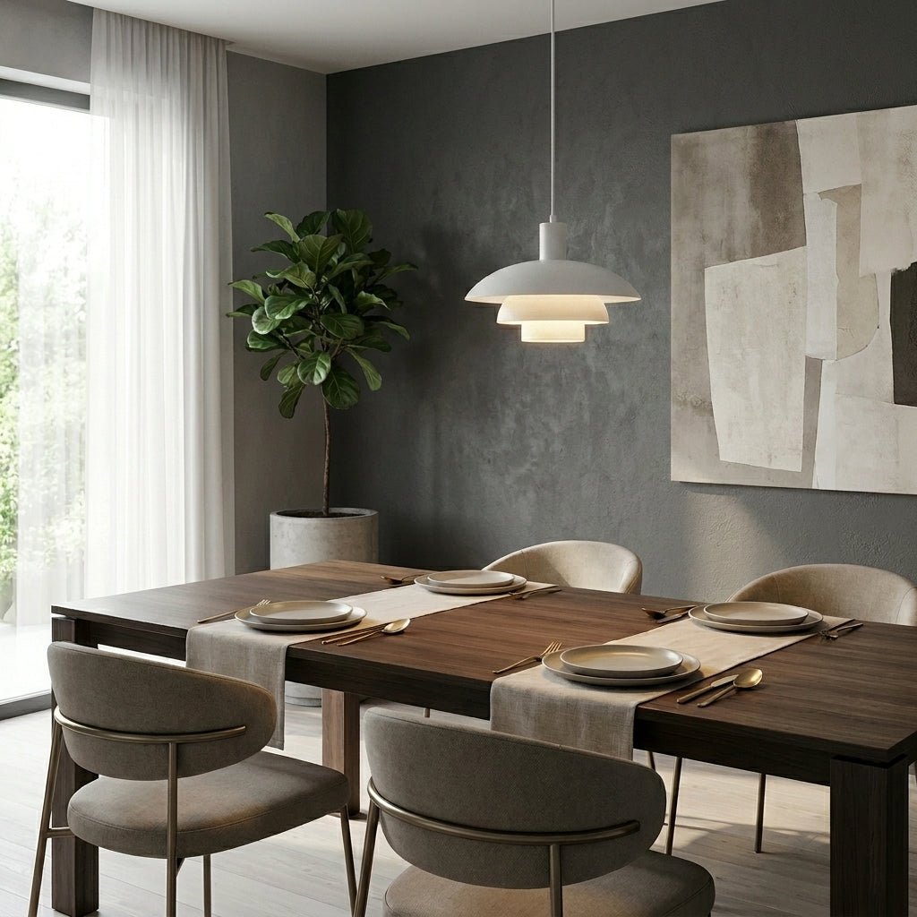 Danish Style LED Pendant Light Modern Design - Deckenleuchte - White - Oaksoho
