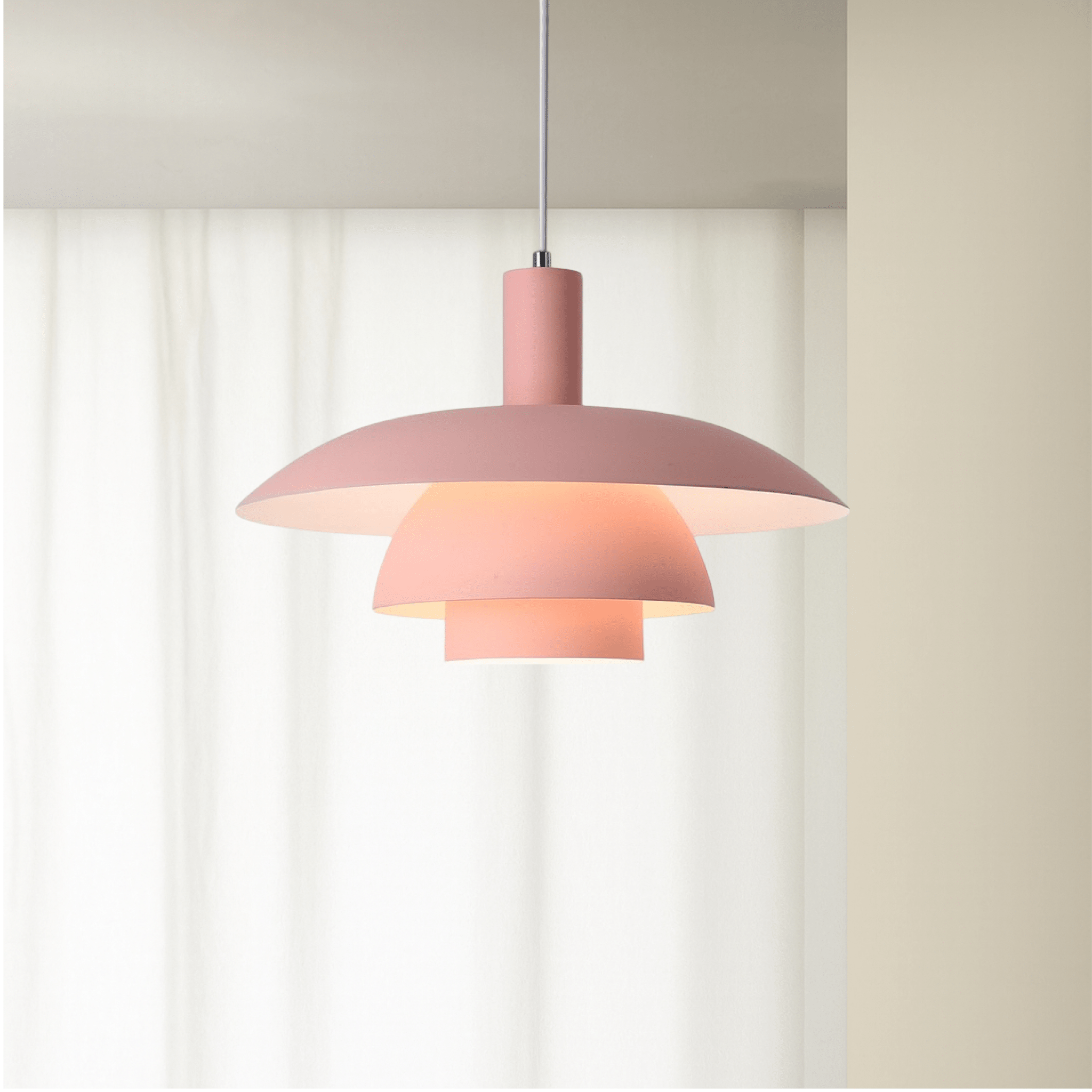 Danish Style LED Pendant Light Modern Design - Deckenleuchte - Pink - Oaksoho