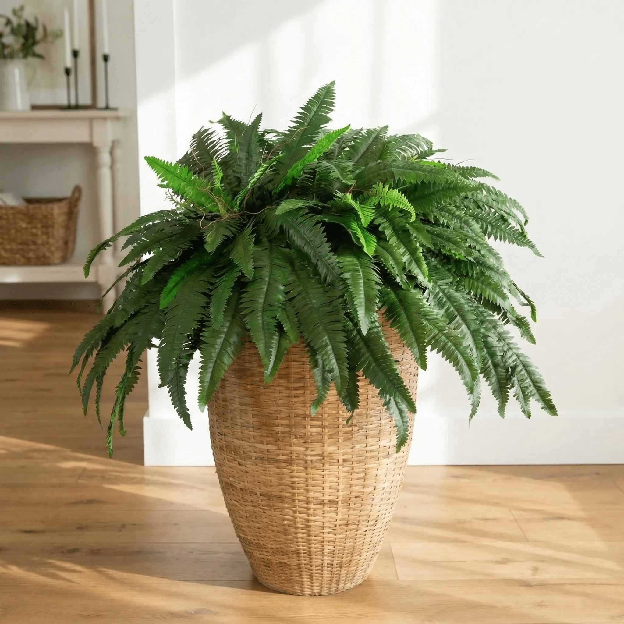 Decorative Artificial Fern with Natural Look - Artificial Plants - 73 cm - 18 Leaves - Oaksoho