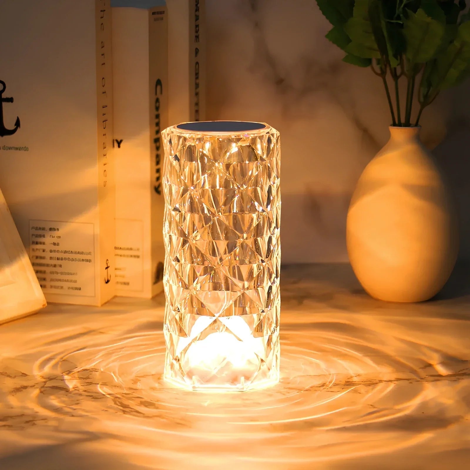Decorative Crystal Rose Diamond LED Table Lamp - Table Lamp - Oaksoho