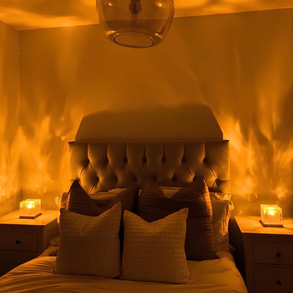 Decorative Cube LED Table Lamp Glass Ice Cube Design - Table Lamps - Oaksoho