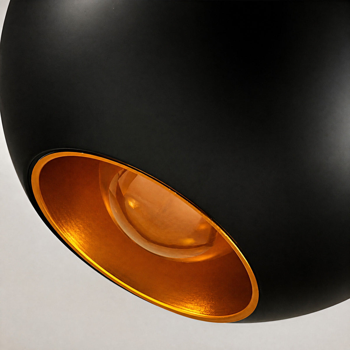 Dome Pendant Light with Trumpet Flower Shade Design - Pendant Light Fixtures - Black - Oaksoho