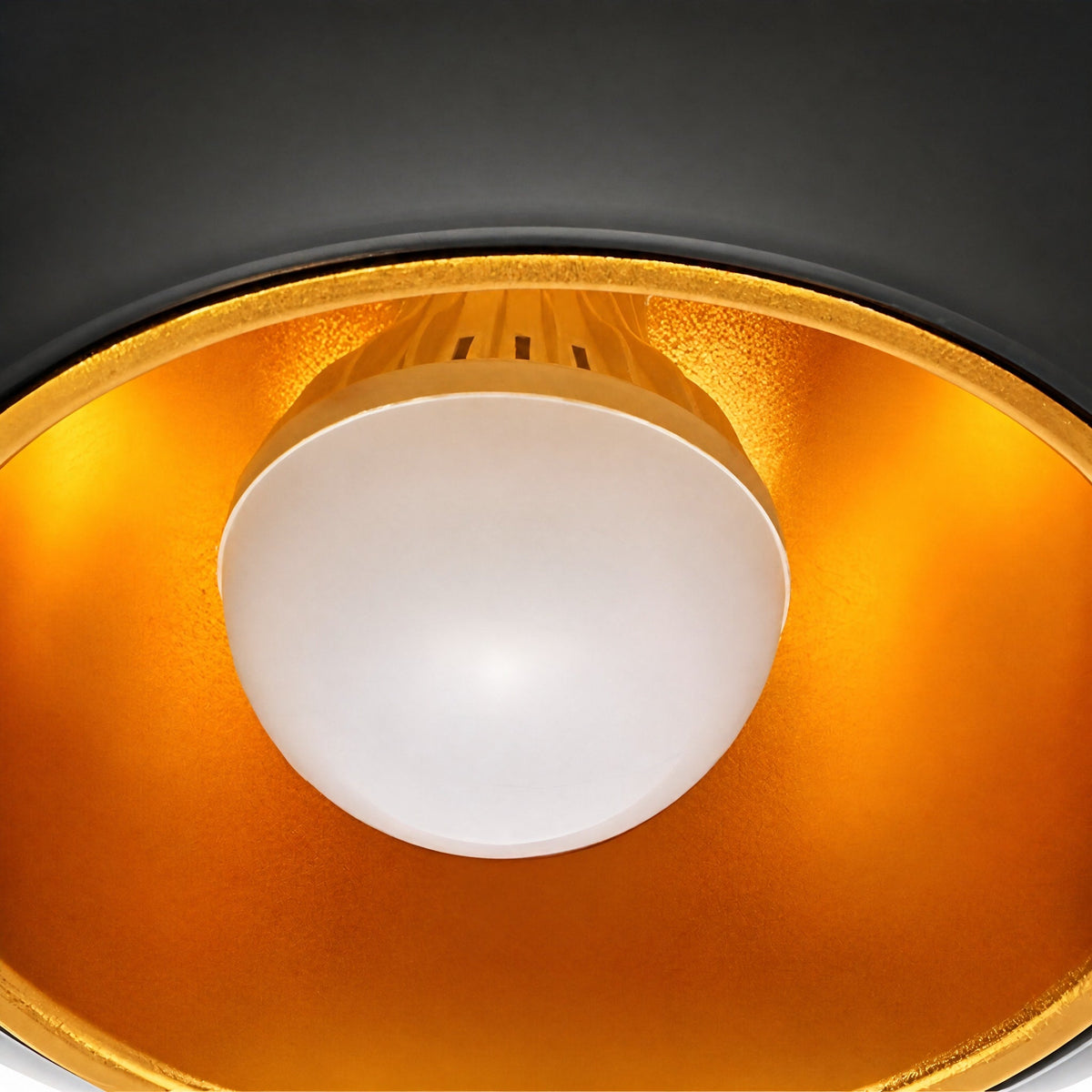 Dome Pendant Light with Trumpet Flower Shade Design - Pendant Light Fixtures - Black - Oaksoho