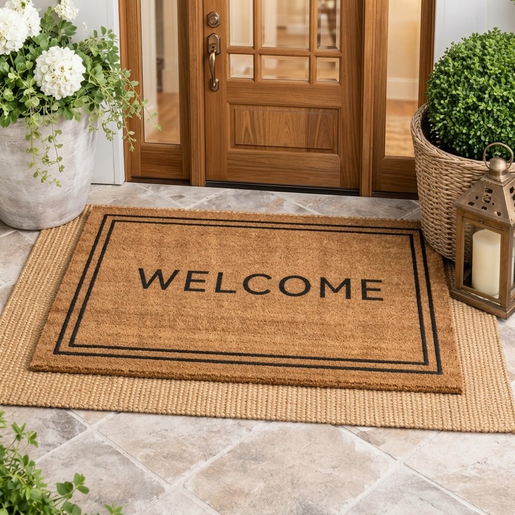 Door Mat with Welcome Inscription - Doormats - Oaksoho