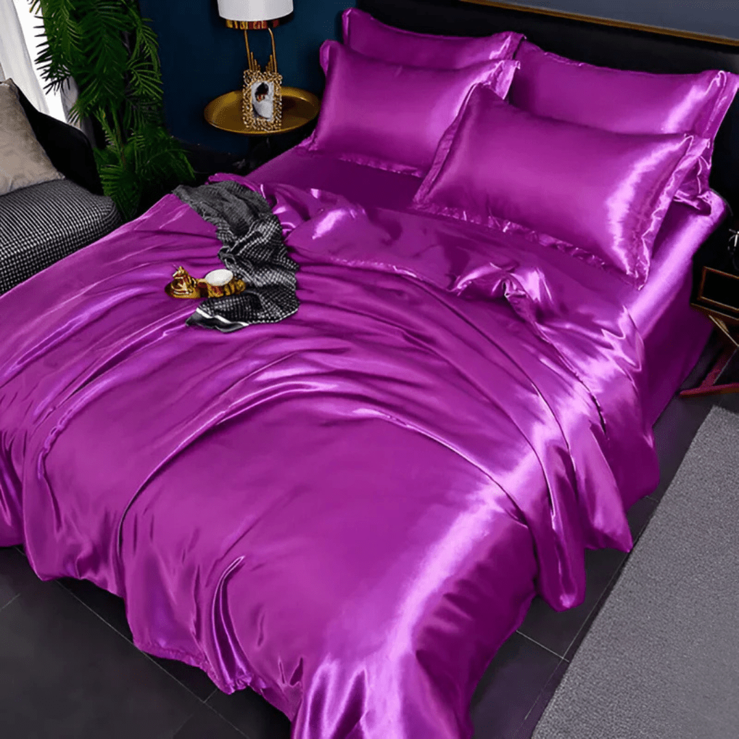 Durable Bedding Set with Glossy Surface - Bedding Set - Olive Green - Oaksoho