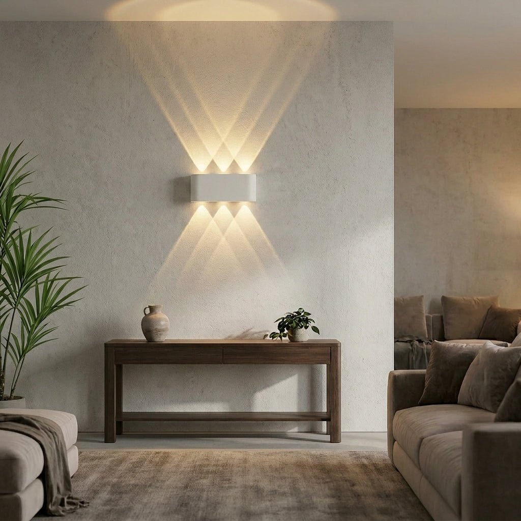 Elina – Modern LED Wall Light for Indoor & Outdoor Use in Black & White - Wall Light - 6W | White - Oaksoho