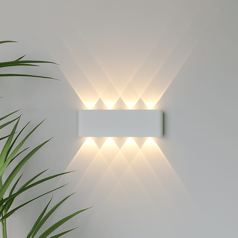 Elina – Modern LED Wall Light for Indoor & Outdoor Use in Black & White - Wall Light - 6W | White - Oaksoho