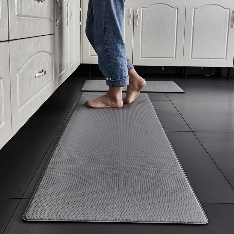 Ergonomic Anti - Fatigue Mat for Kitchen and Workplace - Bath Mat - Light Grey - Oaksoho