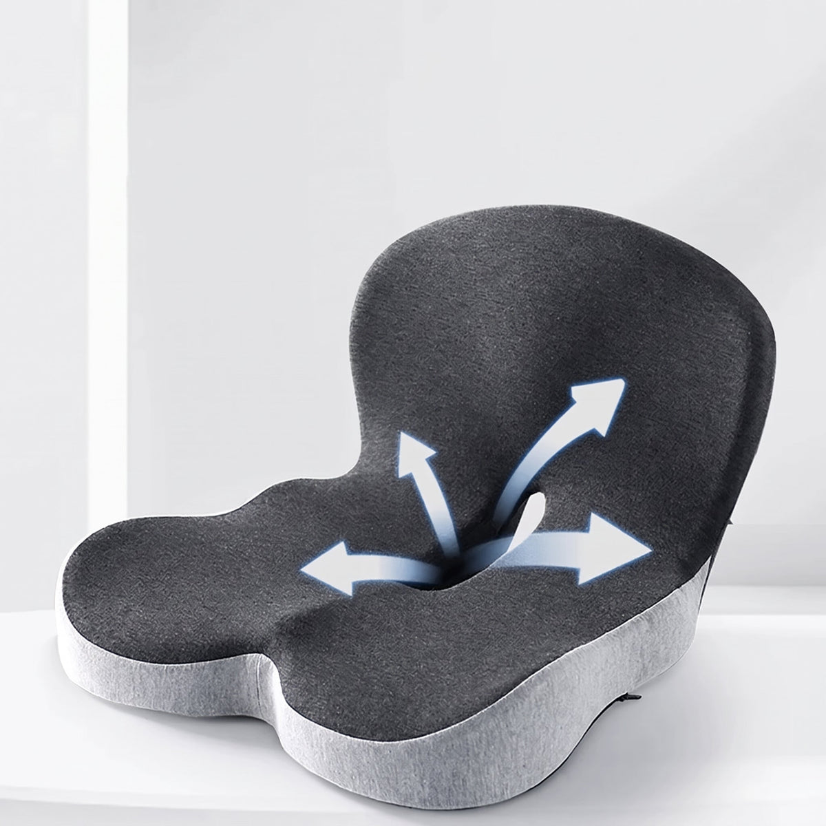 Ergonomic Memory Foam Seat Cushion with Backrest Support - Chair & Sofa Cushion Covers - Default - Oak Soho