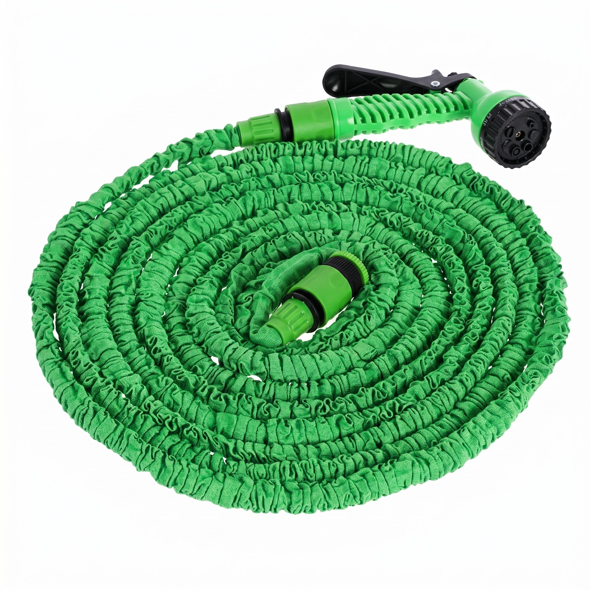 Expandable Garden Hose with Multi - Function Spray Gun - Multi - Function Spray Gun - Green - Oaksoho