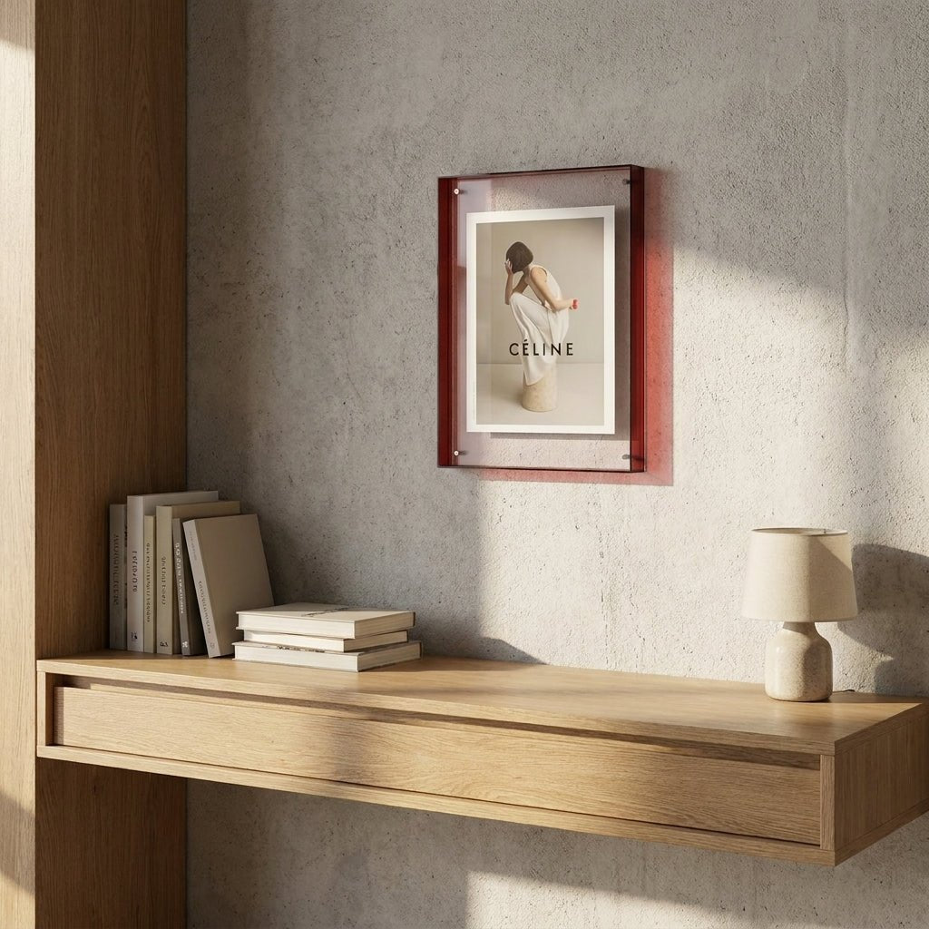 Frameless Transparent Photo Frame - Picture frame - Brown - Oaksoho
