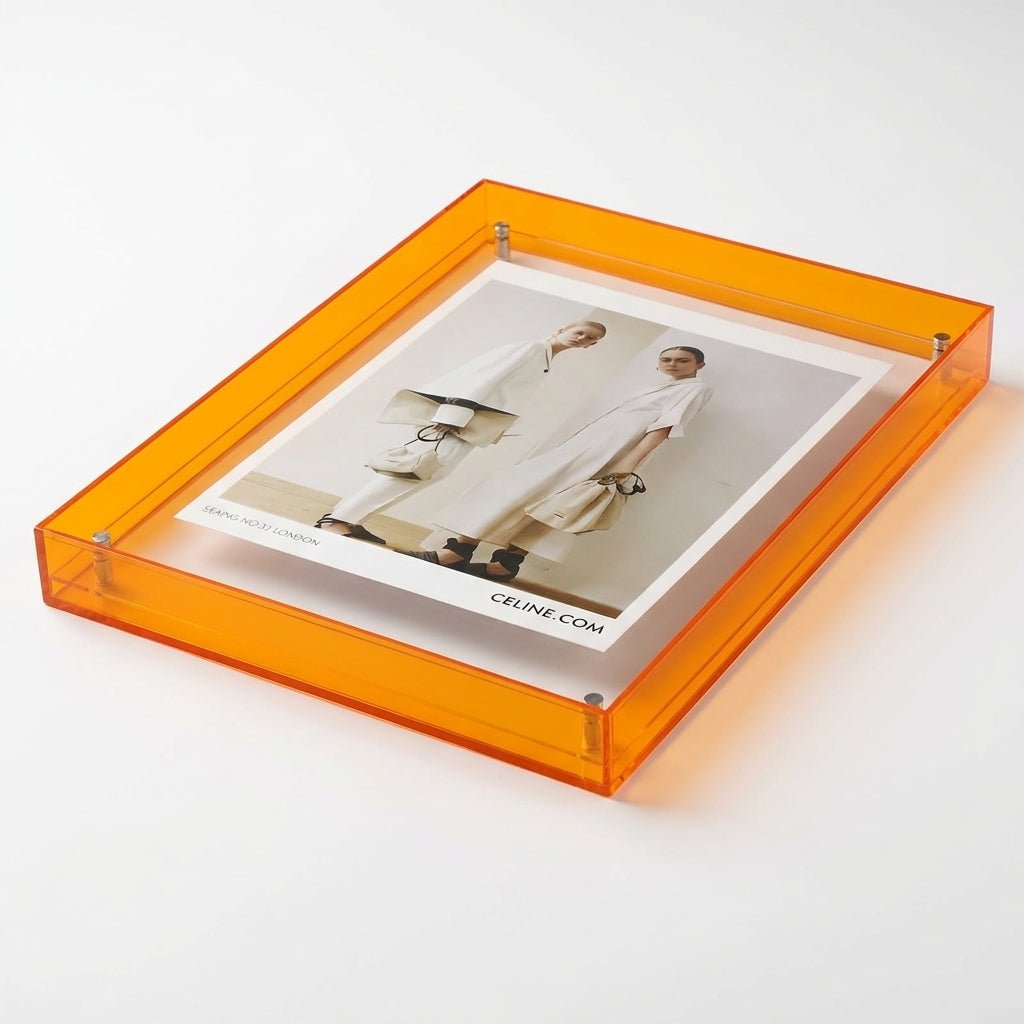 Frameless Transparent Photo Frame - Picture frame - Orange - Oaksoho