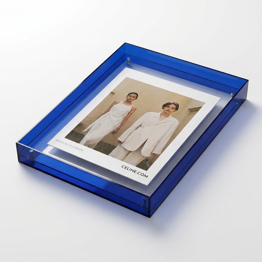 Frameless Transparent Photo Frame - Picture frame - Blue - Oaksoho
