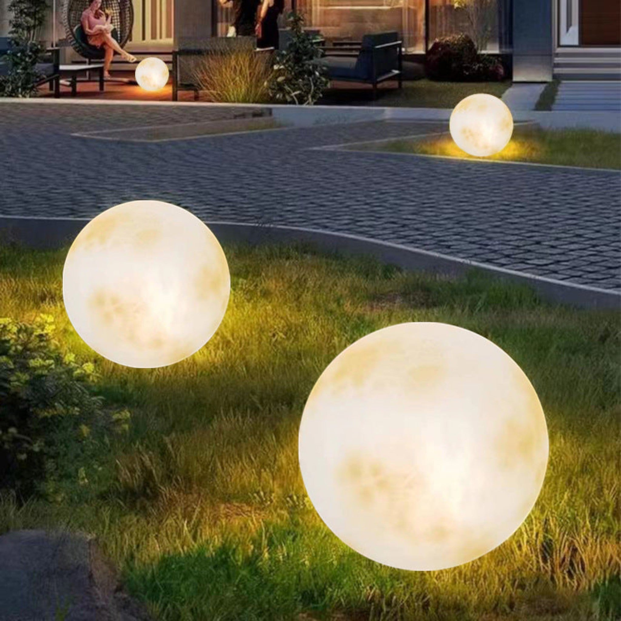 Garden Lamp in Moon Shape for Atmospheric Outdoor Areas - Garden Lamp - Wired - Oaksoho