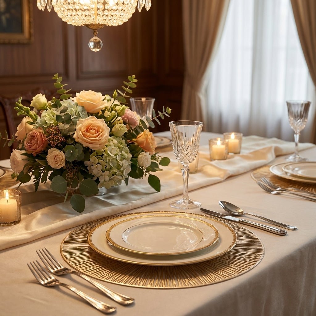 Geometric Table Mats with Decorative Patterns - Table Mats - Gold - Oaksoho