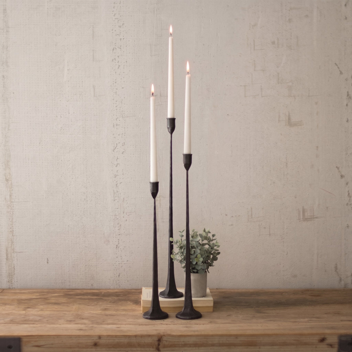 Graduated Tapered Candlestick Holders Set of Three - Candle Holders - Oak Soho