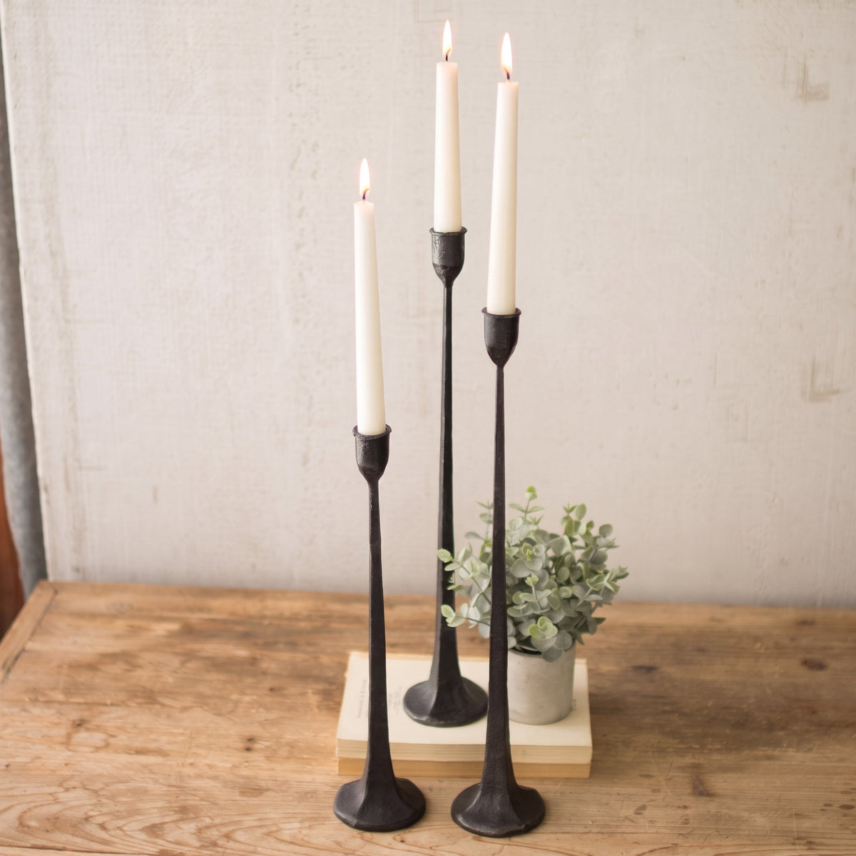 Graduated Tapered Candlestick Holders Set of Three - Candle Holders - Oak Soho