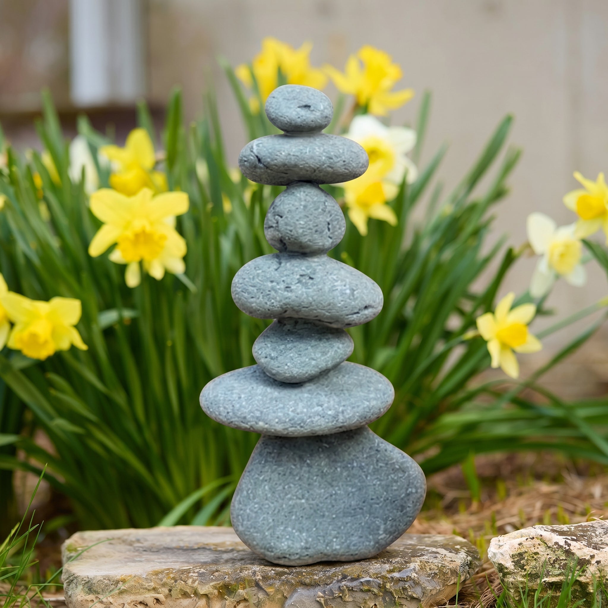 Handcrafted Limestone Cairn Sculpture for Garden Decoration - Cairn Sculpture - Oaksoho