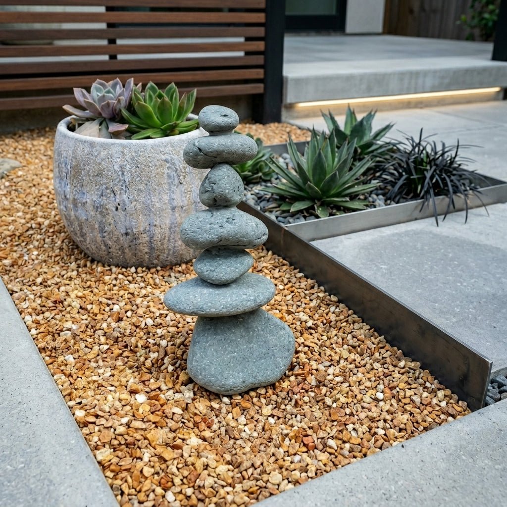 Handcrafted Limestone Cairn Sculpture for Garden Decoration - Cairn Sculpture - Oaksoho