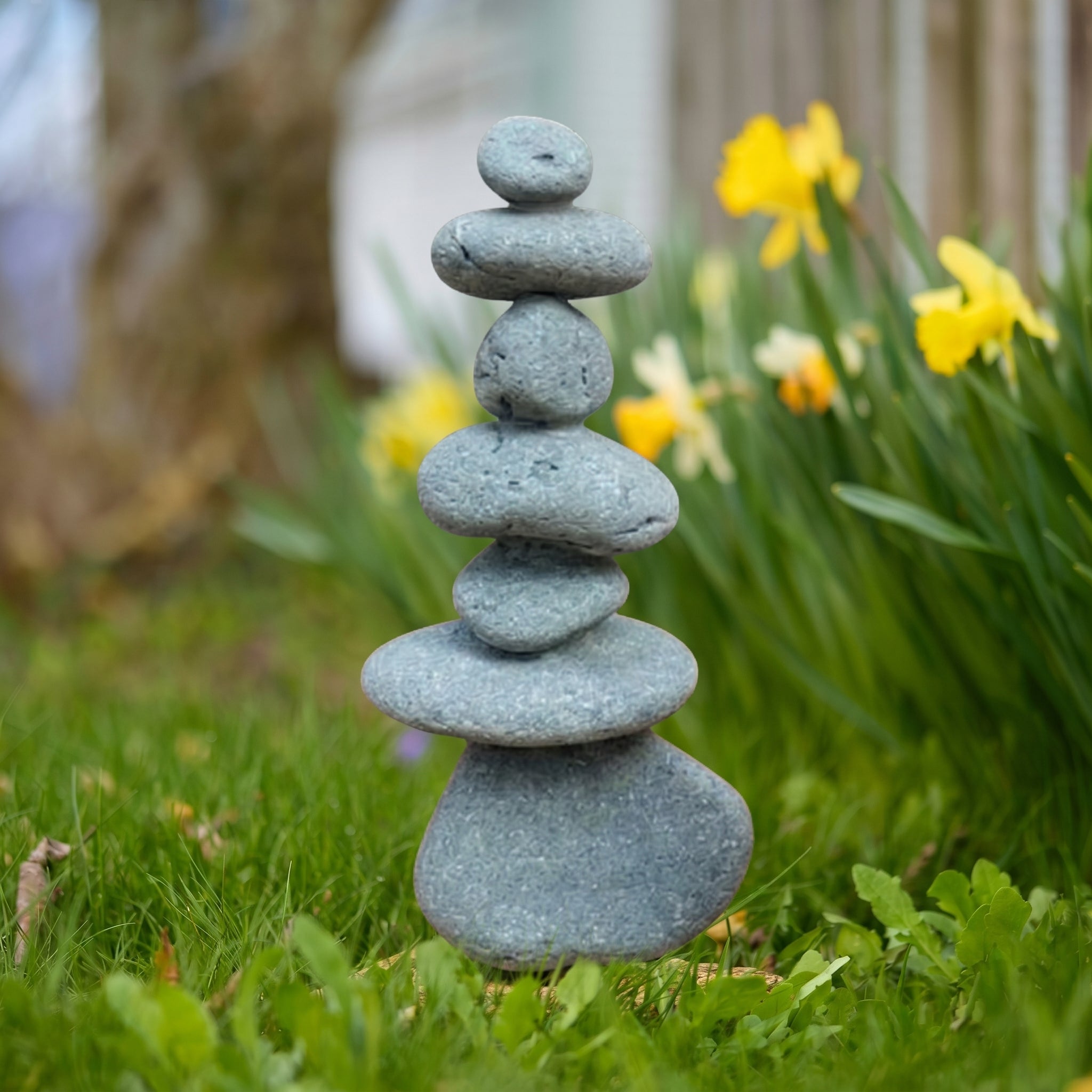 Handcrafted Limestone Cairn Sculpture for Garden Decoration - Cairn Sculpture - Oaksoho