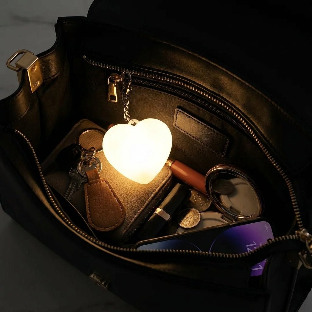 Handy Mini Night Light for Handbags - Night Light - Heart - Oaksoho