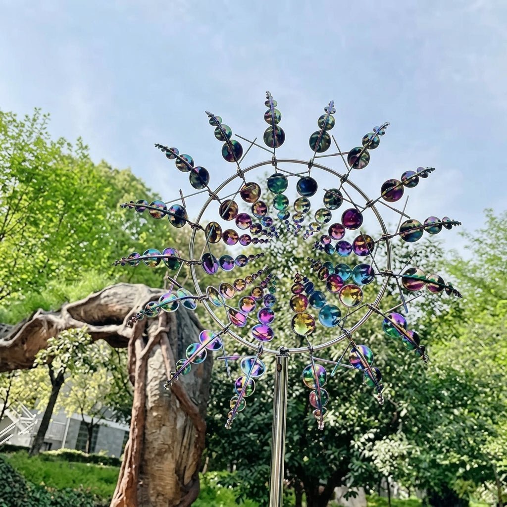 Kinetic Metal Wind Spinner with Double Wheel - Windspinner - Oaksoho
