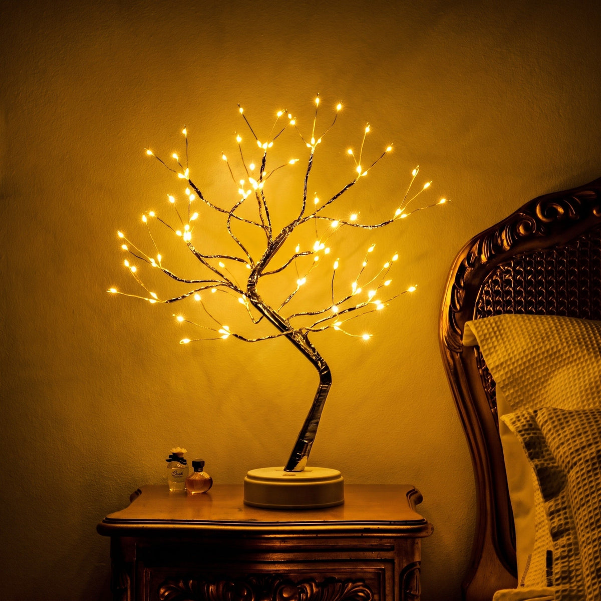 LED Bonsai Tree Branch Table Lamp - Table Lamps - Snow - Oaksoho