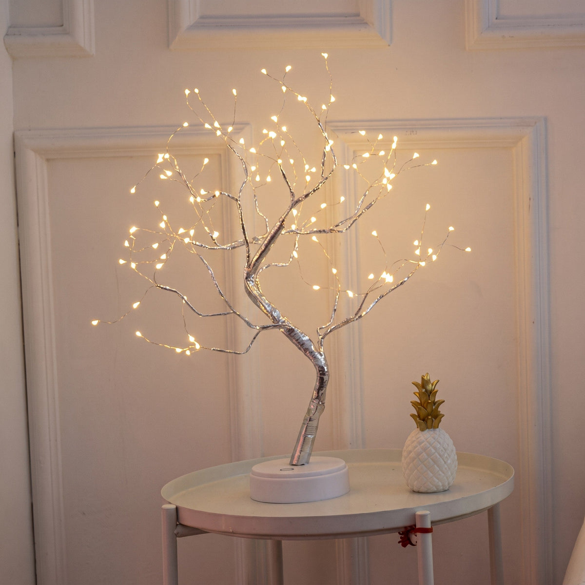 LED Bonsai Tree Branch Table Lamp - Table Lamps - Pearl - Oaksoho